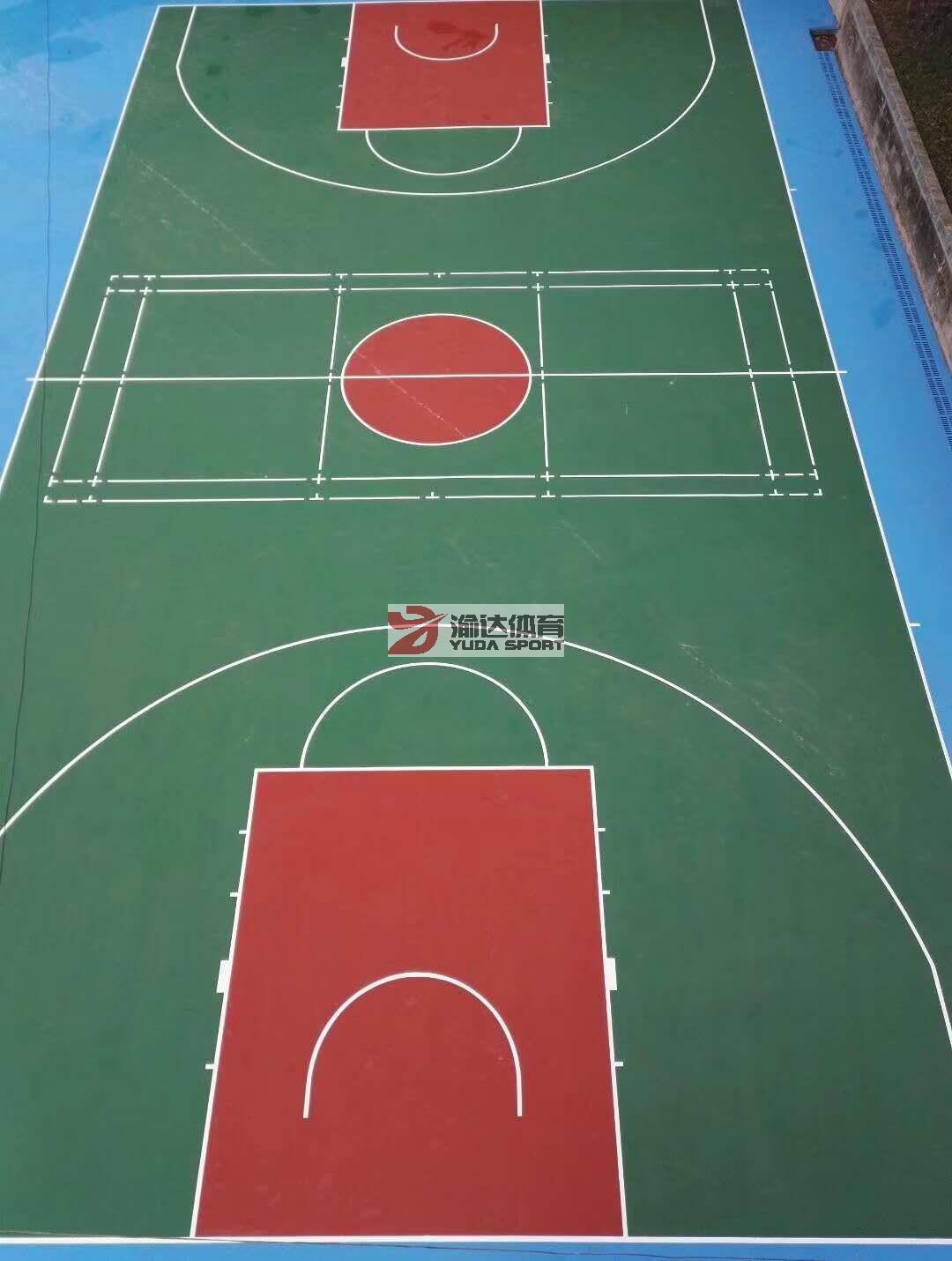 丰都县十直镇政府硅PU篮球场